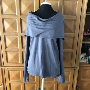 NWT Fabletics Cowel Neck Grey Top